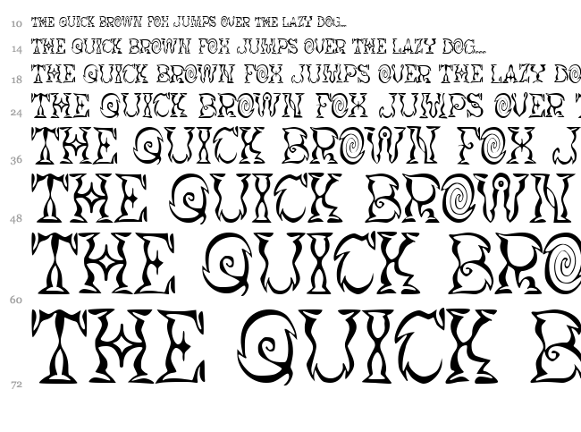 JMH Vortice font waterfall